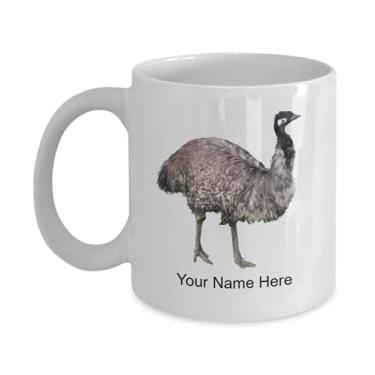 Imagem de Caneca Emu personalizada, copo de café Emu, ideia de presente Emu, copo Emu personalizado, caneca Emu personalizada - Caneca de café 325 ml