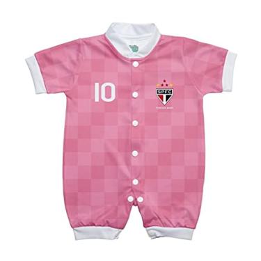 Imagem de Macacão Bebê São Paulo Rosa Manga Curta - Torcida Baby