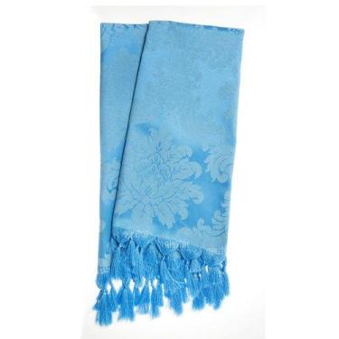 Imagem de Manta Para Sofá Em Tecido Jacquard Azul Frozen Medalhão - Ajeitaí