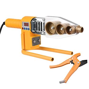 Imagem de Snsowed Máquina de solda de tubo de plástico 0-320 ℃ Soldador de fusão de soquete digital ajustável com dupla dissipação de calor 6 cabeças de molde 20/ 25/ 32/ 40/ 50/ 63mm caixa de ferro 1000 w aquecimento