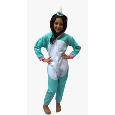 Imagem de Fantasia Pijama Kigurum Soft Unicornio Azul Piscina - Infantil - Piere