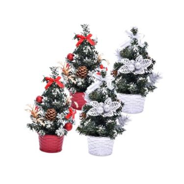 Imagem de OFFSCH 2 Peças Enfeite De Árvore De Natal Decoração De Festa De Natal O Presente Mini Árvore De Natal Pequenas Árvores De Natal Enfeites De Natividade Modelo De Árvore De Natal Decoração