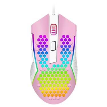 Imagem de MOUSE REAPING ELITE RGB ROSA COM BRANCO