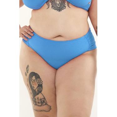 Imagem de Calcinha Plus Size Fio Confort Azul Textura - Ilha Bikini