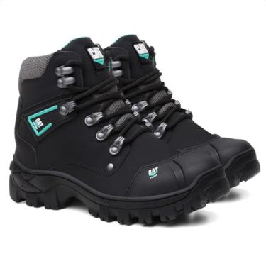 Imagem de Botina Feminina Bota Coturno De Segurança Trabalho Epi Com C.a Original (PRETO/VERDE, BR, Adulto, Numérico, 34)