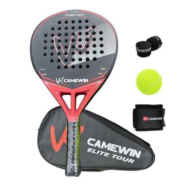 Imagem de Raquete de tênis de padel CAMEWIN em fibra de carbono 18k 360g + 10g