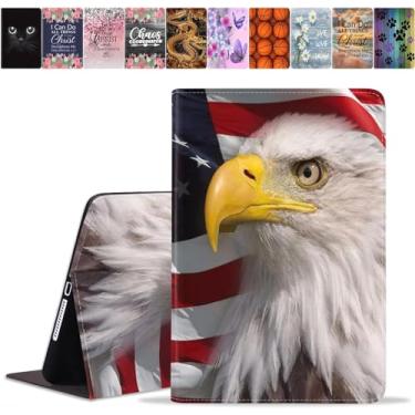Imagem de DEHJYYIJUY Capa para Samsung Galaxy Tab A7 26.4 cm 2022/2020 (SM-T500/T503/T505/T507/T509) - Capa inteligente fina de couro PU com despertar/hibernar automaticamente, bandeira patriótica americana