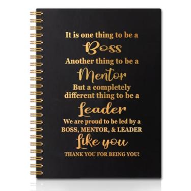 Imagem de QYUVK It Is One Thing To Be A Boss Capa Dura Dourada Cadernos Espirais 160 Páginas, Presente de Agradecimento ao Chefe, Presente de Despedida de Aposentadoria para Chefe Mentor Líder, Presente de Dia