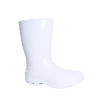 Imagem de Bota Pvc Impermeável Safety Boots Cano Médio Branca Kadesh 6028B