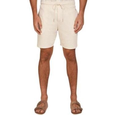 Imagem de Bermuda Dudalina Masculina Moletom Linho Cordão Areia Mescla-Masculino