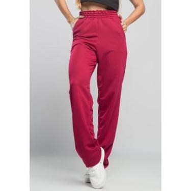Imagem de Calça Pantalona Wide Leg Flare Franzida Boca de Sino Moletinho Mvb Modas-Feminino