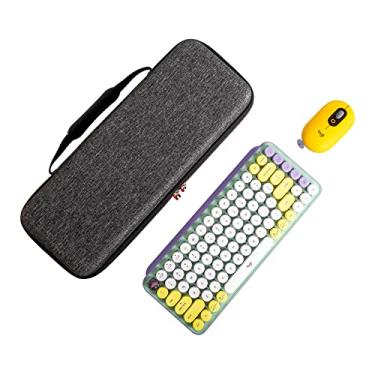 Imagem de T2BTHRS Estojo rígido de EVA para conjunto de mouse sem fio Logitech POP e teclas POP, teclado mecânico Corsair Mini 60% K70, GAMAKAY TK75