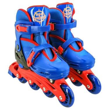 Imagem de Patins Kit Inline Azul - Ajustável 34 á 37 - Unitoys