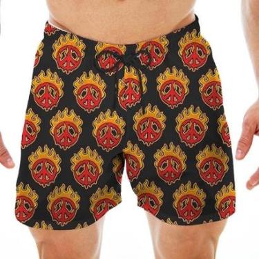 Imagem de Bermuda Masculina Tactel Short Calção Estampada Academia-Masculino