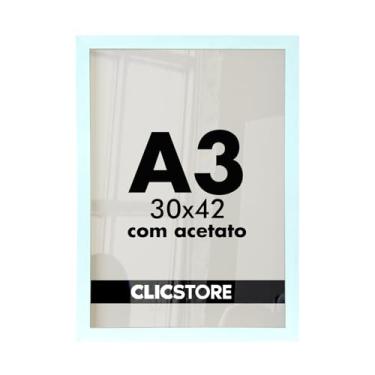 Imagem de Moldura A3 30x42Cm Com Acetato e Fundo Para Quadros Diplomas Certificados Fotos (Branco)