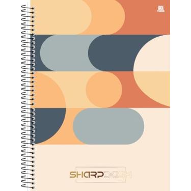 Imagem de Kit de Caderno, 10 Matérias, Capa Dura, Sharpdash Masculino com App Digital, 160 Folhas, Animativa, Pacote com 4 Unidades