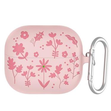 Imagem de NJBHFCN Pacote com 2 capas protetoras para fones de ouvido Samsung Galaxy Buds 3pro/Buds 3 com gancho antiperda de silicone integrado, macio, rosa