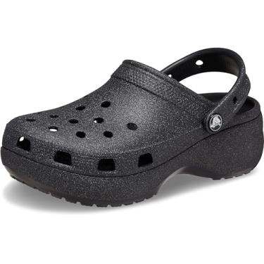 Imagem de Crocs Tamanco feminino clássico com glitter, Preto, 35