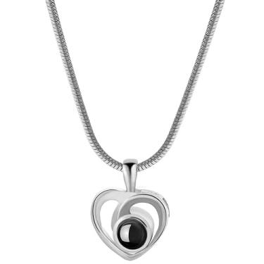 Imagem de EMIRISTIC Colar de imagem personalizado para mulheres - colar de projeção de foto personalizado colar com pingente redondo - presentes de aniversário de aniversário, namorada, esposa, mãe, filha,