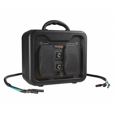 Imagem de Generac Kit de cabos paralelos 7668 120V, cabo de 60 cm, extremidade de plugue personalizada, conecta 2 geradores, melhora a potência, compatível com iQ3500 e GP3000i preto