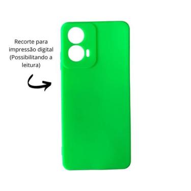 Imagem de Capa Aveludada Compatível Motorola Moto G04 Recorte Digital - DB, Verd