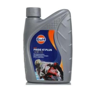 Imagem de 10w30 óleo moto 4t gulf pride semi sintetico api sl jaso ma2