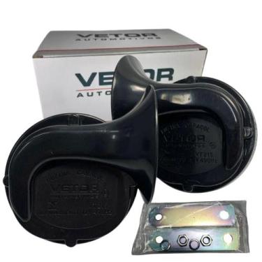 Imagem de Par De Buzina Vetor Caracol 2 Terminais Grave/Agudo