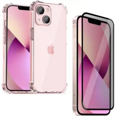 Imagem de Capa Capinha Anti Impacto + Película Privacidade 3D Para iPhone 13 Min