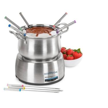 Imagem de Panela de Fondue Elétrica Nostalgia em Aço Inoxidável 127V, 110V