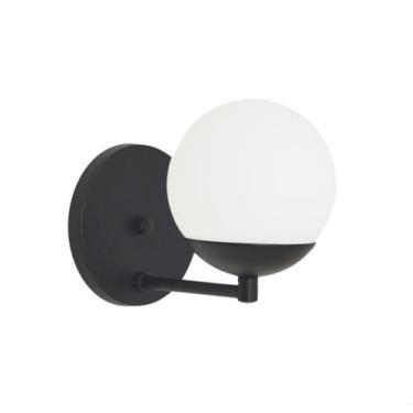 Imagem de Arandela Jabuticaba Preta Bola/globo De Vidro. - MV ILUMINACAO, Preto