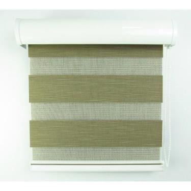 Imagem de Persiana double vision marrom c/ bandô L 1,80 x 2,30 A - Crisdan