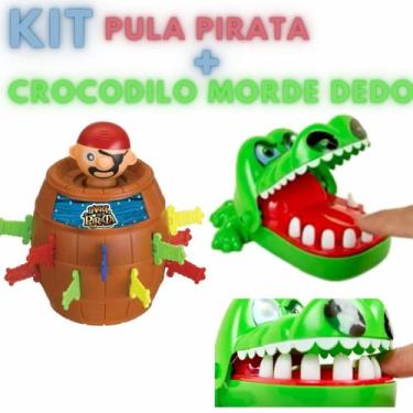 Imagem de Combo  Infantil 2 Jogos Crocodilo e Pula Pirata Brinquedo Infantil - Z