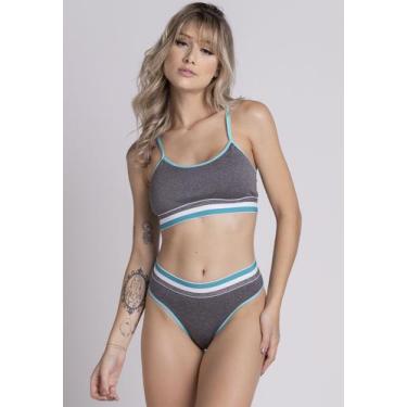 Imagem de Conjunto Lingerie Qualidade Com Elastico Mescla - WLS Modas, Verde, Ág