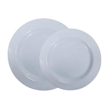 Imagem de Conjunto Pratos Sobremesa E Almoço Melamina Solteiro Visita - Hauskraf
