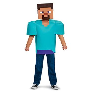 Imagem de Steve Classic Minecraft Costume, Multicolor, Medium (7-8)