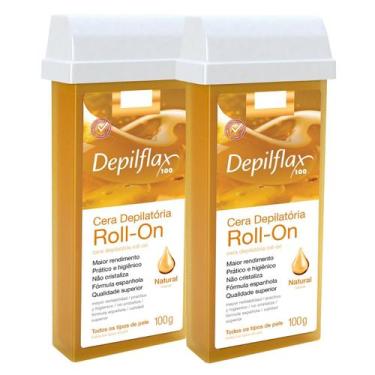 Imagem de Kit 2 Refil Cera Depilatoria Corporal Profissional Depilação Roll On D