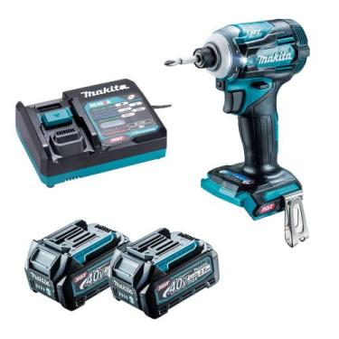 Imagem de Parafusadeira De Impacto 40V XGT TD001 2x 2.5ah Makita 220v