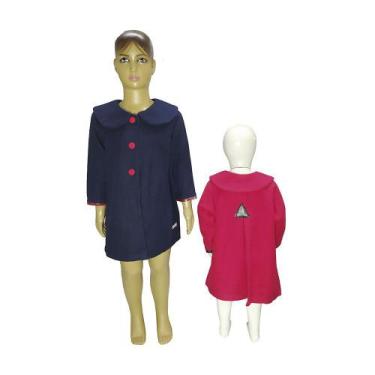 Imagem de Casaco Sobretudo Feminino Lã Manga 3/4 Infantil Tam. 1 ao 4 - BORE, 02