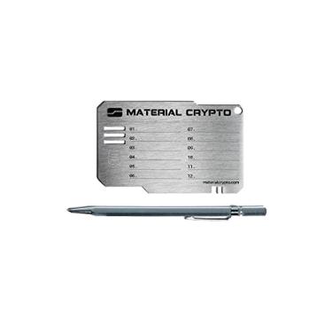 Imagem de Material Crypto DIY - Armazenamento de Sementes Cripto | Carteira de Criptomoeda de Aço Indestrutível | Compatível com Seed Phrase, Ledger, Trezor, Bitcoin, Ethereum, Keystone
