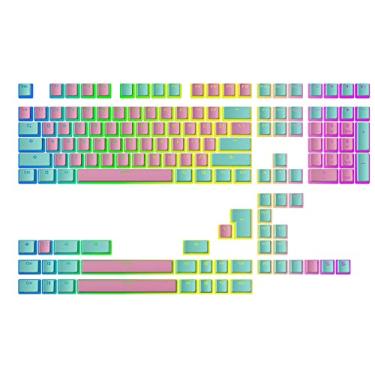 Imagem de Ranked Teclas PBT Pudding v2 | Layout ANSI US e ISO translúcido de 145 Double Shot | Perfil OEM para teclado mecânico para jogos de tamanho completo, TKL, 75%, 65% e 60% RGB (Torno Miami)