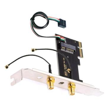 Imagem de cablecc Cartão WiFi NGFF A/E-Key para 1 adaptador PCI-E Express para WLAN Wifi6 Wifi7 Wireless Bluetooth