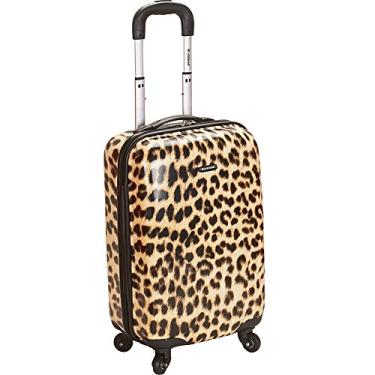 Imagem de Rockland Safari Mala rígida com rodinhas giratórias, Leopardo, Carry-On 20-Inch, Safari Mala rígida com rodas giratórias