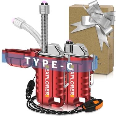 Imagem de lafagiet Isqueiro Recarregável Usb C, Pescoço Flexível de 360°, À Prova de Vento e Água, Isqueiros de Arco Elétrico para Velas, Camping