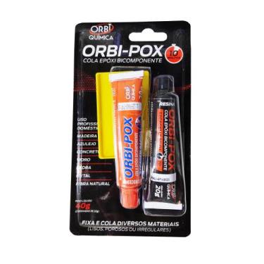 Imagem de Cola Epóxi (tipo Araldite) 40g Orbi-pox 10 Minutos Com Nfe