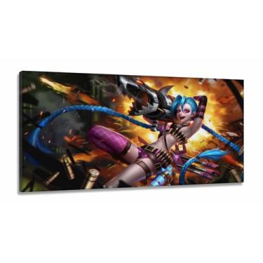 Imagem de Quadro Decorativos League of Legends em Tecido Canvas 130x60 m04 - Wal