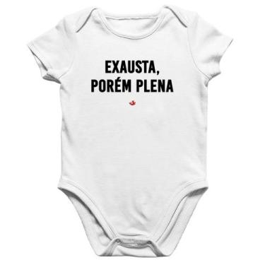 Imagem de Body Bebê Algodão Exausta, porém plena - Foca na Moda, Branco, M