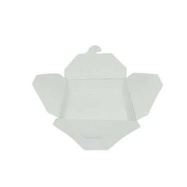 Imagem de Marmita Box Papel Kraft Branco Freezer e Micro-ondas Pacote 10 ou 25 U