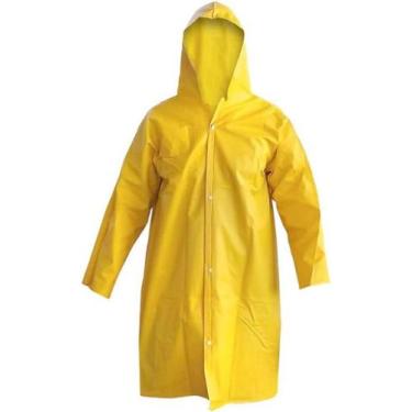 Imagem de Capa de Chuva PVC Amarela com Forro e Capuz BRASCAMP CA 28449, M