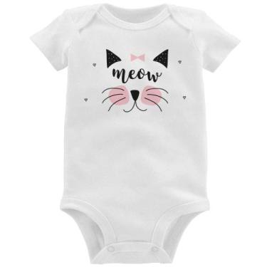 Imagem de Body Bebê Gatinha Meow - Foca na Moda, Branco, P