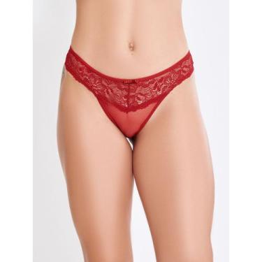 Imagem de Calcinha tanga fio sexy de renda tule transparente sensual - ALTIÉ, Ve